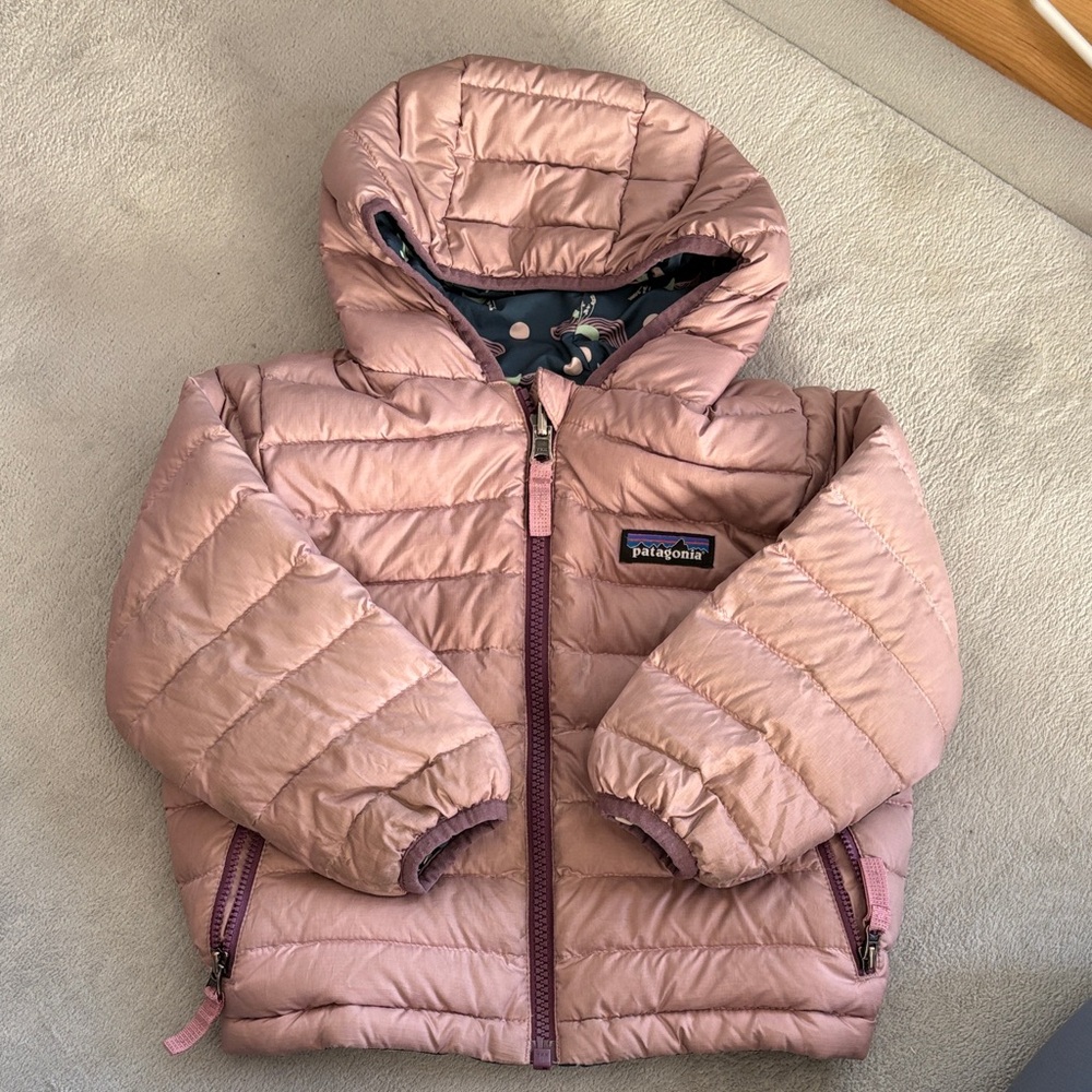 Patagonia Reversible Light Pink Quilted Jacket 2T